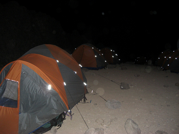 Tents at Night Lava Tower Camp CIMG1307